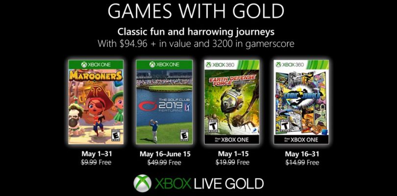 Anunciados los Games with Gold de mayo.