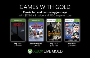 Anunciados los Games with Gold para julio.