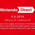 Variados anuncios en la Nintendo Direct del 4/9/19.