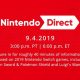 Variados anuncios en la Nintendo Direct del 4/9/19.