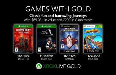 Anunciados los Games with Gold de noviembre