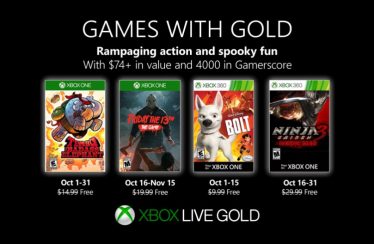 Anunciados los Games with Gold de octubre.