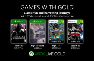 Anunciados los Games with Gold de septiembre.