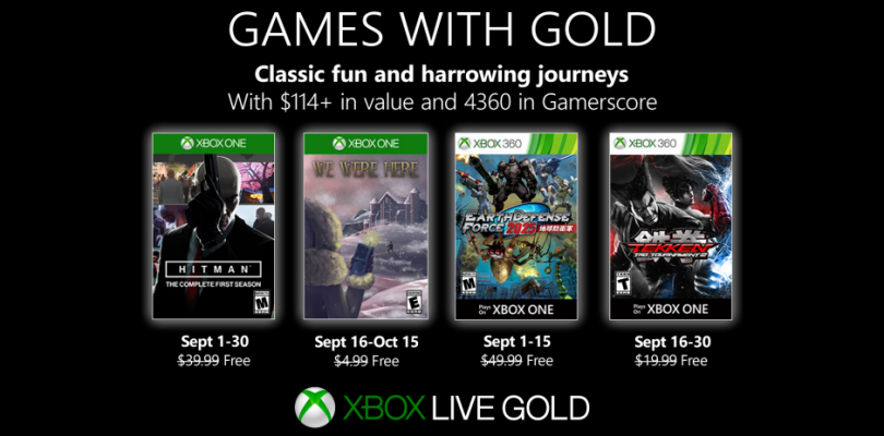 Anunciados los Games with Gold de septiembre.