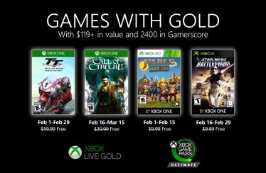 Anunciados los Games with Gold de febrero