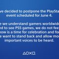 Playstation pospuso su evento dedicado de Playstation 5.