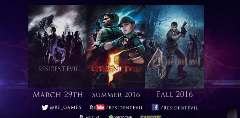 Resident Evil 4, 5 y 6 recibirán un remaster.