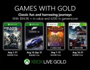 Anunciados los Games with Gold de agosto.